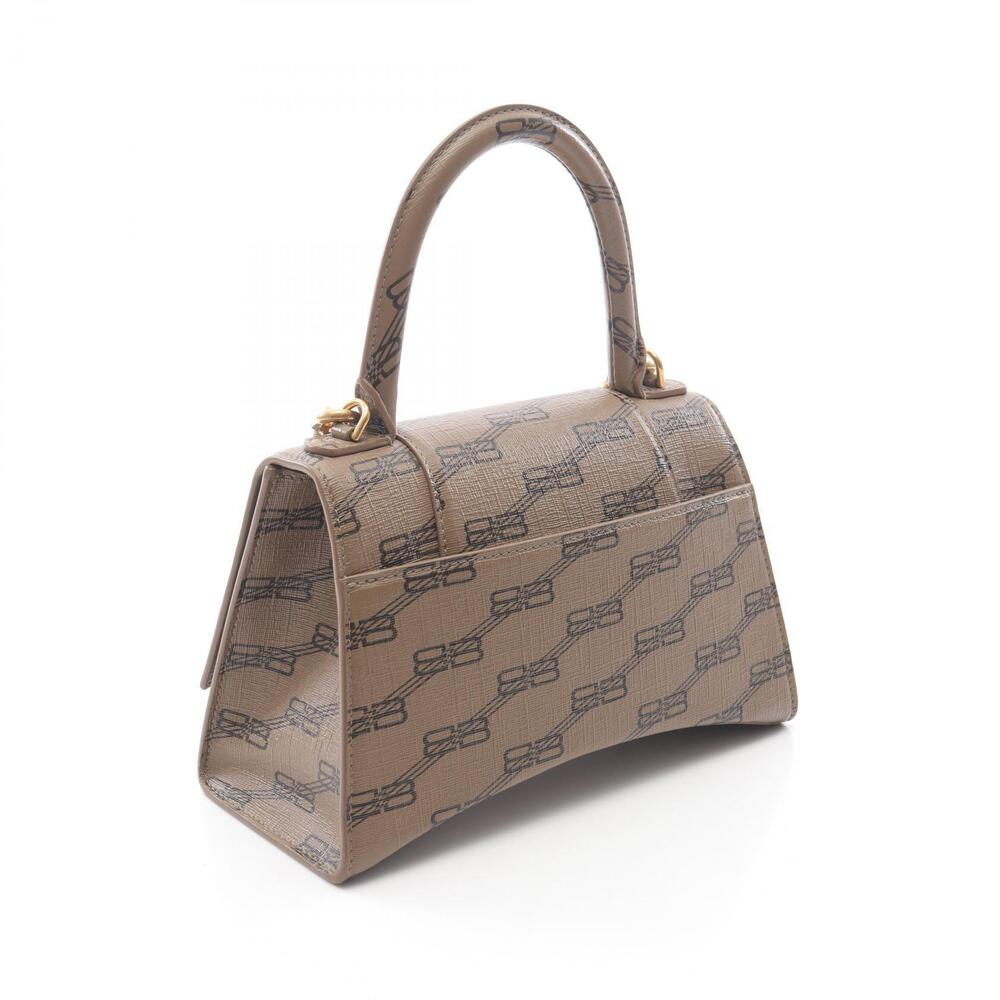 Balenciaga Hourglass Monogram Handbag Canvas Brown - Picture 2 of 8